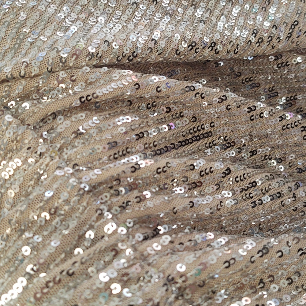 NWT Boutique Ivory/Cream One Shoulder Sequins Dress Size M - Picture 7 of 8